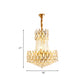 6 Lights Crystal Chandelier Modern Gold Tapered Living Room Ceiling Pendant Lamp Clearhalo 'Ceiling Lights' 'Chandeliers' Lighting' options 979573