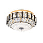 Modern Round Ceiling Mounted Fixture Crystal Block LED Corridor Flush Lighting in Black Clearhalo 'Ceiling Lights' 'Close To Ceiling Lights' 'Close to ceiling' 'Flush mount' Lighting' 979667
