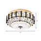 Modern Round Ceiling Mounted Fixture Crystal Block LED Corridor Flush Lighting in Black Clearhalo 'Ceiling Lights' 'Close To Ceiling Lights' 'Close to ceiling' 'Flush mount' Lighting' 979668