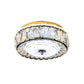 Modern Round Ceiling Mounted Fixture Crystal Block LED Corridor Flush Lighting in Black Clearhalo 'Ceiling Lights' 'Close To Ceiling Lights' 'Close to ceiling' 'Flush mount' Lighting' 979677