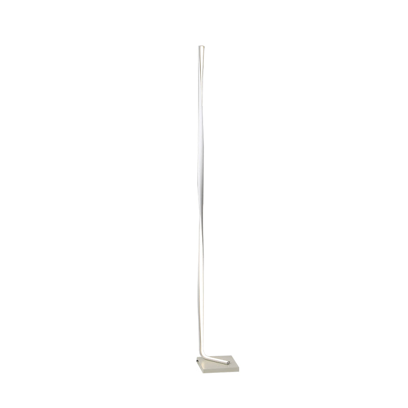 Black/White/Gold Column Stand Up Lighting Modernist LED Acrylic Floor Lamp for Study Room, Warm/White Light Clearhalo 'Floor Lamps' 'Lamps' Lighting' 979813