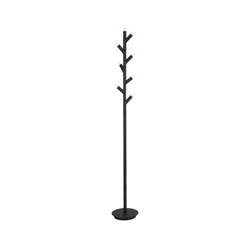 Metal Tree Shape Floor Reading Light Modernist Black/Coffee LED Standing Lamp for Study Room Clearhalo 'Floor Lamps' 'Lamps' Lighting' 979949