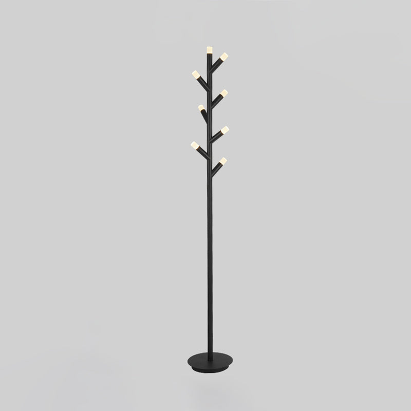 Metal Tree Shape Floor Reading Light Modernist Black/Coffee LED Standing Lamp for Study Room Clearhalo 'Floor Lamps' 'Lamps' Lighting' 979950