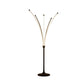 Simplicity Flower-Like Standing Light Acrylic LED Bedroom Reading Floor Lamp in Black Clearhalo 'Floor Lamps' 'Lamps' Lighting' 979973