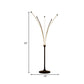 Simplicity Flower-Like Standing Light Acrylic LED Bedroom Reading Floor Lamp in Black Clearhalo 'Floor Lamps' 'Lamps' Lighting' 979975