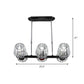 Conic Hanging Light Kit Modernism Crystal Block 4/6 Lights Dining Room Island Lighting in Black Clearhalo 'Ceiling Lights' 'Island Lights' Lighting' 982793