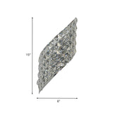 Twisted Leaf Clear Cut Crystal Sconce Minimalistic 4 Bulbs Corner Wall Mounted Lamp Clearhalo 'Modern wall lights' 'Modern' 'Wall Lamps & Sconces' 'Wall Lights' Lighting' 982967