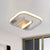 Metallic Geometrical Flush Mount Nordic White/Black/Gold LED Ceiling Light Fixture in White/Warm Light for Hallway - White - Clearhalo - 'Ceiling Lights' - 'Close To Ceiling Lights' - 'Close to ceiling' - 'Flush mount' - Lighting' - 983095