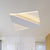 Geometric Ceiling Lamp Modern Acrylic LED Black/White/Gold Flush Mount for Bedroom , White/Warm Light