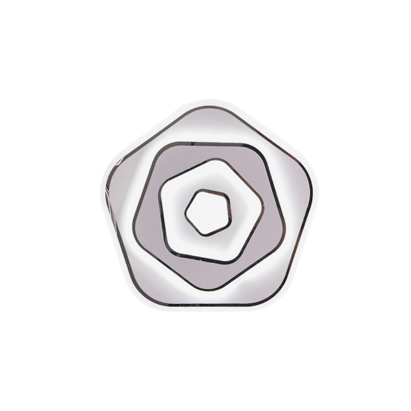 White Round/Pentagon Wall Lighting Idea Nordic LED Acrylic Sconce Light Fixture for Study Room, White/Warm Light Clearhalo 'Cast Iron' 'Glass' 'Industrial' 'Modern wall lights' 'Modern' 'Tiffany' 'Traditional wall lights' 'Wall Lamps & Sconces' 'Wall Lights' Lighting' 983197