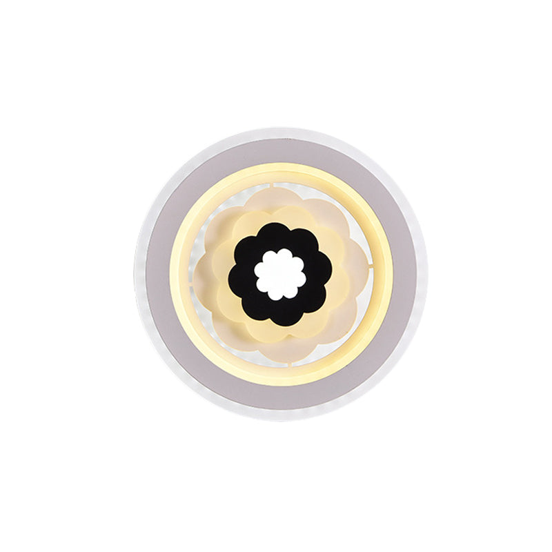 Acrylic Round Sconce Lamp Fixture Contemporary LED White Wall Mount Light for Bedside Clearhalo 'Cast Iron' 'Glass' 'Industrial' 'Modern wall lights' 'Modern' 'Tiffany' 'Traditional wall lights' 'Wall Lamps & Sconces' 'Wall Lights' Lighting' 983265