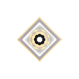 Rhombus Sconce Light Fixture Minimal Acrylic Study Room LED Wall Mount Lighting with Bloom Pattern in White and Black Clearhalo 'Cast Iron' 'Glass' 'Industrial' 'Modern wall lights' 'Modern' 'Tiffany' 'Traditional wall lights' 'Wall Lamps & Sconces' 'Wall Lights' Lighting' 983273