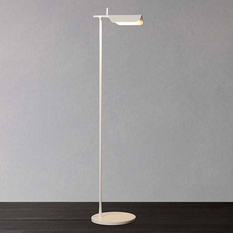 Minimalist Right Angle Floor Lighting Metallic LED Bedroom Standing Floor Lamp in White/Black Clearhalo 'Floor Lamps' 'Lamps' Lighting' 983396