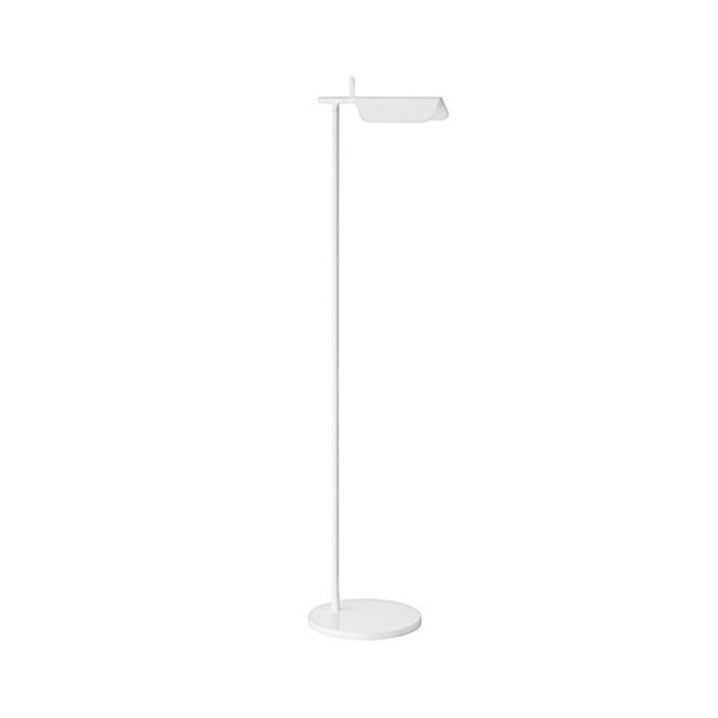 Minimalist Right Angle Floor Lighting Metallic LED Bedroom Standing Floor Lamp in White/Black Clearhalo 'Floor Lamps' 'Lamps' Lighting' 983397