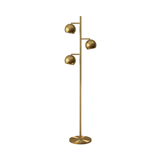Postmodern Sphere Tree Floor Lighting Metallic 3-Light Drawing Room Stand Up Lamp in Gold Clearhalo 'Floor Lamps' 'Lamps' Lighting' 983413