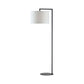 Right Angle Standing Floor Light Simple Metal 1 Head White/Black Fabric Floor Reading Lamp for Living Room Clearhalo 'Floor Lamps' 'Lamps' Lighting' 983446