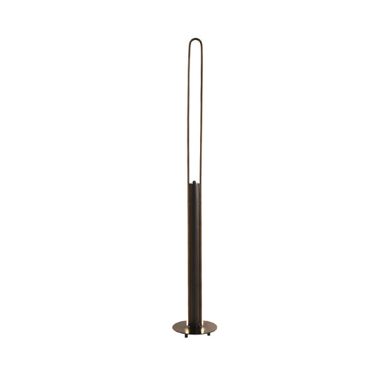 Acrylic Tubular Reading Floor Lighting Minimalist Black/White/Gold LED Standing Lamp in Warm/White Light Clearhalo 'Floor Lamps' 'Lamps' Lighting' 983581