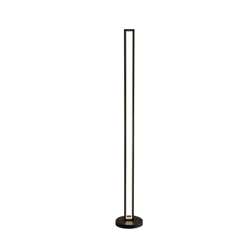 Rectangle Frame Stand Up Lamp Contemporary Metallic Black/White LED ...