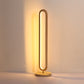 Wood Oval Frame Floor Reading Light Simplicity Brown/Beige LED Stand Up Lamp for Bedside Clearhalo 'Floor Lamps' 'Lamps' Lighting' 983613