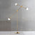 Metal Orb White Glass Shade Floor Lamp Modernist LED Gold Standing Lighting with Swing Arm Gold Clearhalo 'Floor Lamps' 'Lamps' Lighting' 983725