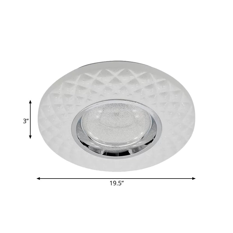White Ring Flushmount Lamp Contemporary LED Acrylic Flush Mount Ceiling Light in Warm/Natural Light Clearhalo 'Ceiling Lights' 'Close To Ceiling Lights' 'Close to ceiling' 'Flush mount' Lighting' 984198