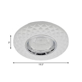 White Ring Flushmount Lamp Contemporary LED Acrylic Flush Mount Ceiling Light in Warm/Natural Light Clearhalo 'Ceiling Lights' 'Close To Ceiling Lights' 'Close to ceiling' 'Flush mount' Lighting' 984198