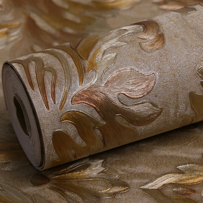 Classic Damask Design Wall Art for Bedroom Decoration, 20.5"W x 33'L Wall Art in Light Color Clearhalo 'Vintage wall decor' 'Vintage' 'Wallpaper' Wall Decor' 984381