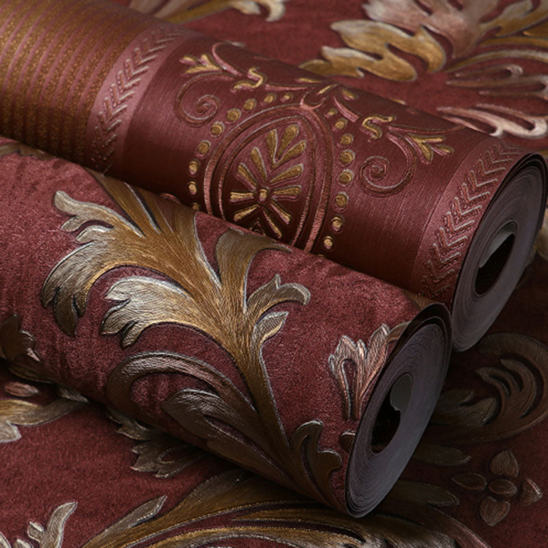 Classic Damask Design Wall Art for Bedroom Decoration, 20.5"W x 33'L Wall Art in Light Color Clearhalo 'Vintage wall decor' 'Vintage' 'Wallpaper' Wall Decor' 984384