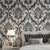Classic Damask Design Wall Art for Bedroom Decoration, 20.5"W x 33'L Wall Art in Light Color Black-White Clearhalo 'Vintage wall decor' 'Vintage' 'Wallpaper' Wall Decor' 984389