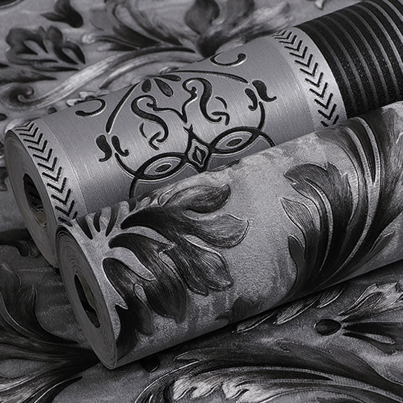 Classic Damask Design Wall Art for Bedroom Decoration, 20.5"W x 33'L Wall Art in Light Color Clearhalo 'Vintage wall decor' 'Vintage' 'Wallpaper' Wall Decor' 984390