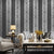 Floral Surface Wallpaper Roll for Living Room Decor Stripes Wall Art in Neutral Color, Stain-Resistant Black-White Clearhalo 'Vintage wall decor' 'Vintage' 'Wallpaper' Wall Decor' 984407