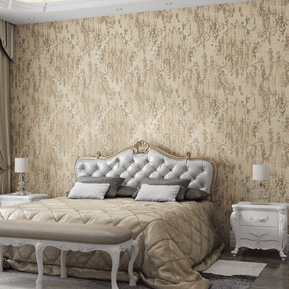 Classic Damasque Wallpaper Roll for Accent Wall in Pastel Color, 20.5-inch x 33-foot Light Khaki Clearhalo 'Vintage wall decor' 'Vintage' 'Wallpaper' Wall Decor' 984432