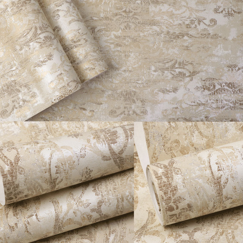 Classic Damasque Wallpaper Roll for Accent Wall in Pastel Color, 20.5-inch x 33-foot Clearhalo 'Vintage wall decor' 'Vintage' 'Wallpaper' Wall Decor' 984433