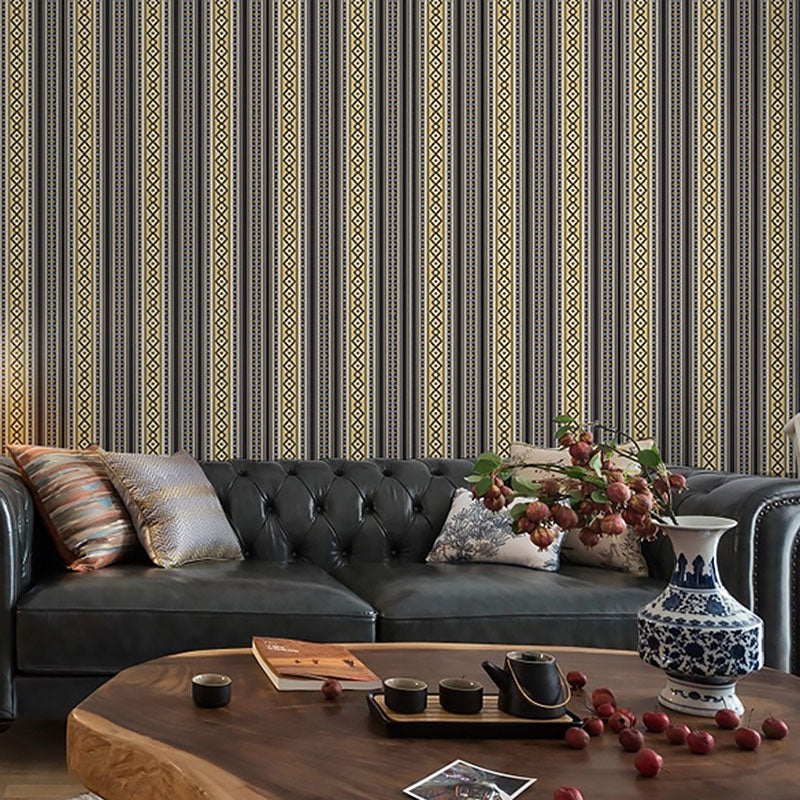 Neutral Color European Wall Decor 57.1 sq ft. Vertical Stripe Wallpaper for Dining Room Clearhalo 'Vintage wall decor' 'Vintage' 'Wallpaper' Wall Decor' 984470