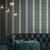 Neutral Color European Wall Decor 57.1 sq ft. Vertical Stripe Wallpaper for Dining Room Dark Blue Clearhalo 'Vintage wall decor' 'Vintage' 'Wallpaper' Wall Decor' 984479