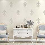 Embossed Damasque Wall Art for Accent Wall Vintage Wallpaper Roll, 20.5-inch x 33-foot Light Yellow Clearhalo 'Vintage wall decor' 'Vintage' 'Wallpaper' Wall Decor' 984503