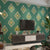 Countryside Damasque Wall Art in Light Color Non-Woven Fabric Wallpaper for Home Decor, 33' by 20.5" Green Clearhalo 'Vintage wall decor' 'Vintage' 'Wallpaper' Wall Decor' 984521