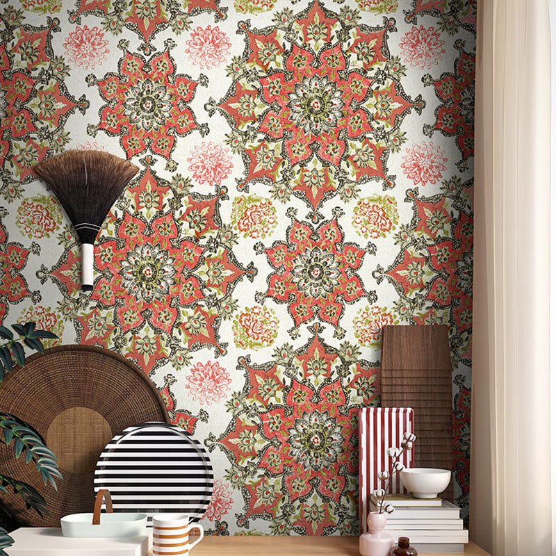 Neutral Color Totem Wall Art for Accent Wall Asia Inspired Wallpaper, 33-foot x 20.5-inch Clearhalo 'Wall Decor' 'Wallpaper' 984629