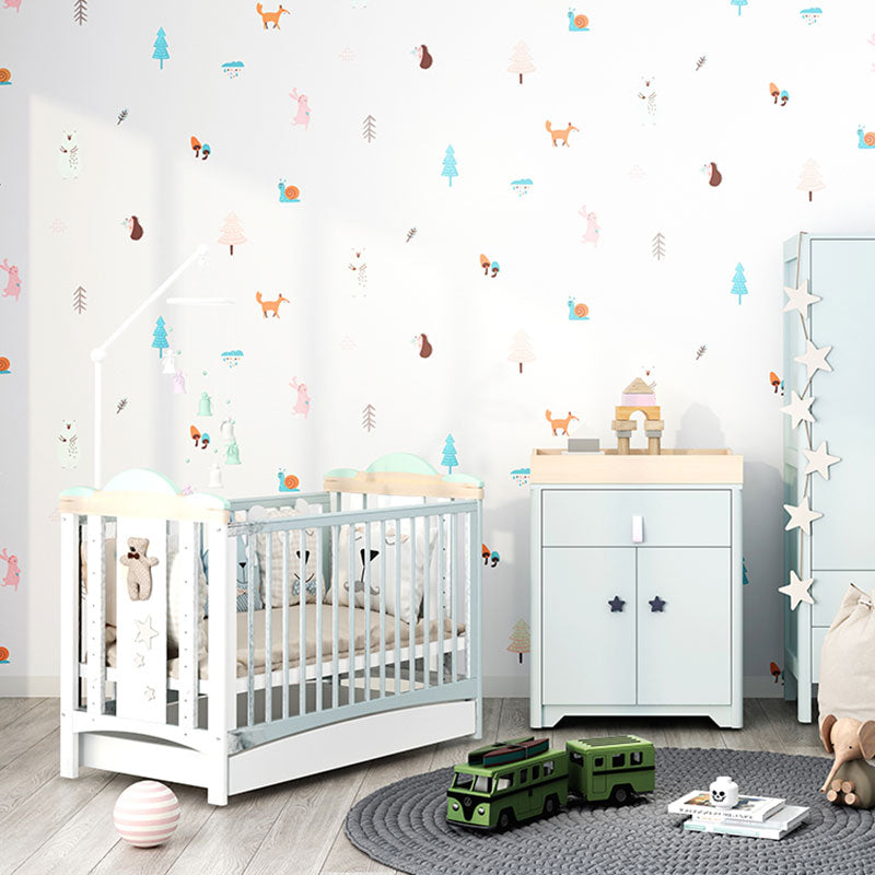Contemporary Animal Wallpaper Roll for Children's Bedroom with Cartoon