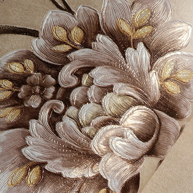 Countryside Embossed Blossoms Wall Art for Accent Wall, 57.1 sq ft. Wall Art in Pastel Color Clearhalo 'Country wall decor' 'Rustic' 'Wallpaper' Wall Decor' 984729