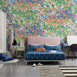 Dense Flower Pattern Wallpaper Roll for Gallery Decoration Oil Painting Wall Covering in Light Color, Water-Resistant Clearhalo 'Country wall decor' 'Rustic' 'Wallpaper' Wall Decor' 984732