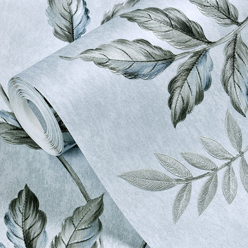 Contemporary Leaves and Stem Wallpaper for Accent Wall, 20.5 in x 33 ft Wall Art in Soft Color Clearhalo 'Country wall decor' 'Rustic' 'Wallpaper' Wall Decor' 984857