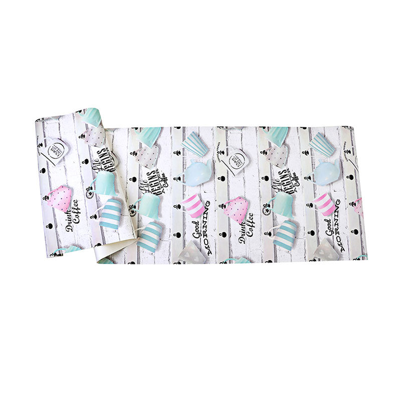 Nordic Food and Drink Wallpaper in Plain White Kid's Bedroom Wall Covering, Non-Pasted, 33 ft. x 20.5 in Clearhalo 'Wall Decor' 'Wallpaper' 984978