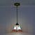 Tapered Hanging Lamp 1 Bulb White Stained Glass Tiffany-Style Pendant Light Fixture White Clearhalo 'Ceiling Lights' 'Industrial' 'Middle Century Pendants' 'Pendant Lights' 'Pendants' 'Tiffany close to ceiling' 'Tiffany Pendants' 'Tiffany' Lighting' 98555