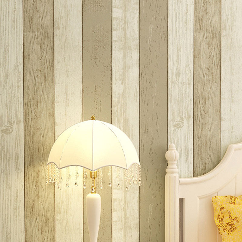 Retro Wood Look Wall Covering for Living Room, 20.5"W x 31'L Wallpaper Roll in Natural Color Yellow-Brown Clearhalo 'Country wall decor' 'Rustic' 'Wallpaper' Wall Decor' 986421