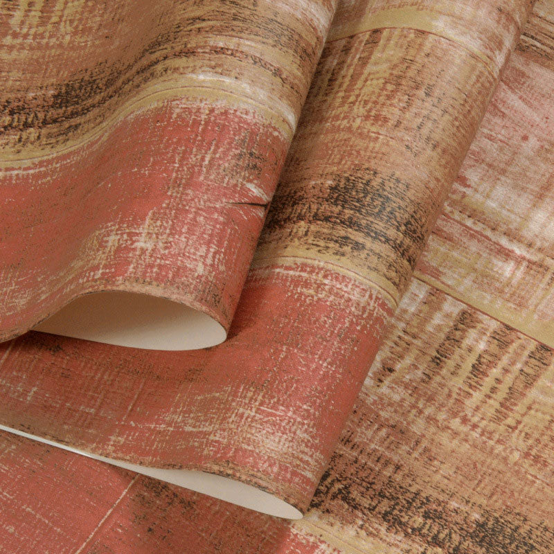 33' x 20.5" Retro Wallpaper Roll Coffee Shop Beachwood Wall Covering in Light Color, Easy to Remove Clearhalo 'Country wall decor' 'Rustic' 'Wallpaper' Wall Decor' 986444