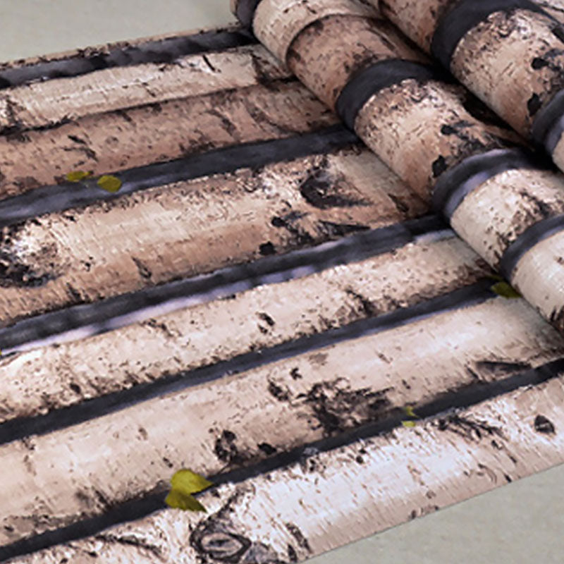 Stain-Resistant Log Cabin Wallpaper Plaster Retro Wall Art for Accent Wall, 20.5-inch x 33-foot Clearhalo 'Country wall decor' 'Rustic' 'Wallpaper' Wall Decor' 986469