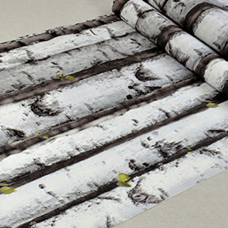 Stain-Resistant Log Cabin Wallpaper Plaster Retro Wall Art for Accent Wall, 20.5-inch x 33-foot Clearhalo 'Country wall decor' 'Rustic' 'Wallpaper' Wall Decor' 986472