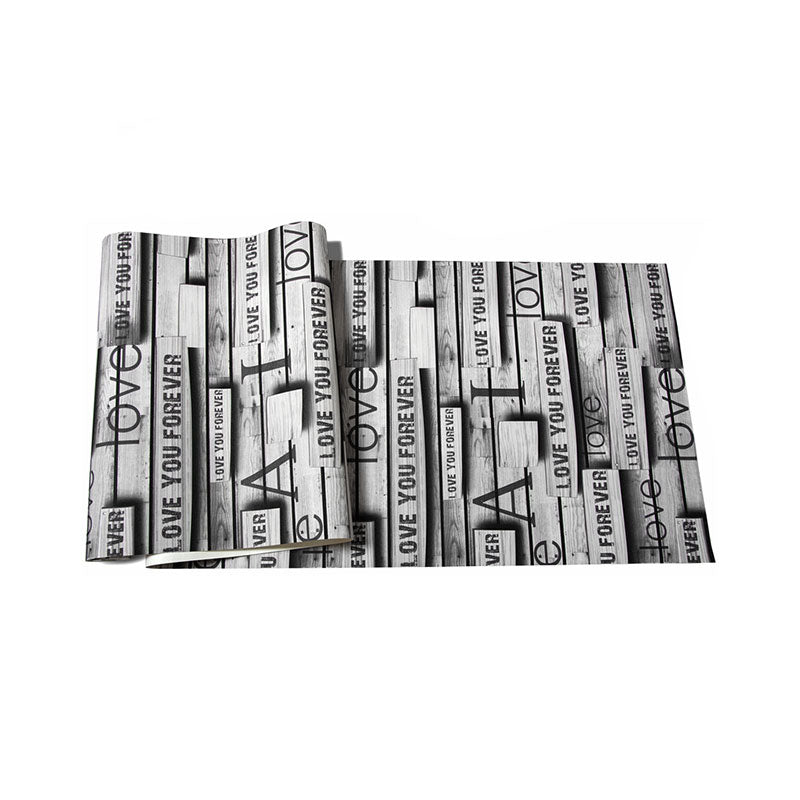 Retro Letters Vinyl Wallpaper Roll for Bar Decoration, Neutral Color, 20.5" by 33' Clearhalo 'Country wall decor' 'Rustic' 'Wallpaper' Wall Decor' 986534