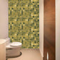 European Mosaic Wall Art for Kitchen Decor, 96.8 sq ft. Removable Wallpaper Roll in Yellow and Green Clearhalo 'Wall Decor' 'Wallpaper' 986578